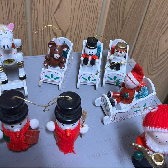 Lot of Vintage Wooden Christmas Ornaments 🎅🏻 - Picture 4 of 5